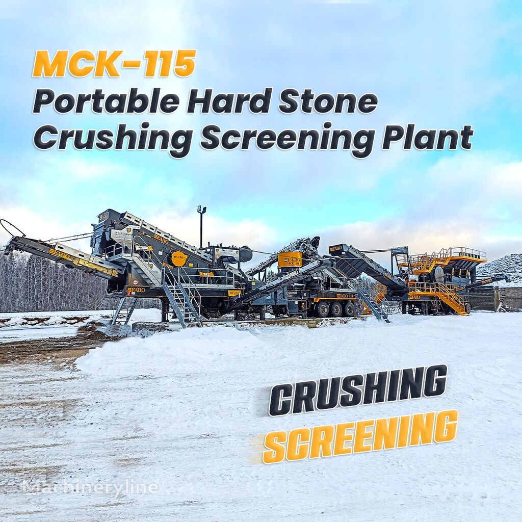 FABO MCK-115 MOBILE CRUSHING & SCREENING PLANT FOR HARDSTONE  planta trituradora nueva