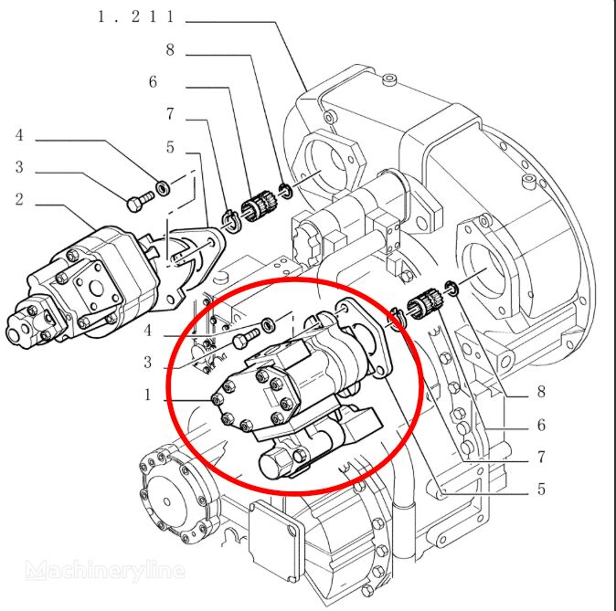 CNH 76044275 bomba hidráulica para Fiat-Hitachi W190 cargadora de ruedas